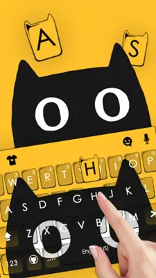 Black Cat Live Keyboard Backgr android App screenshot 3